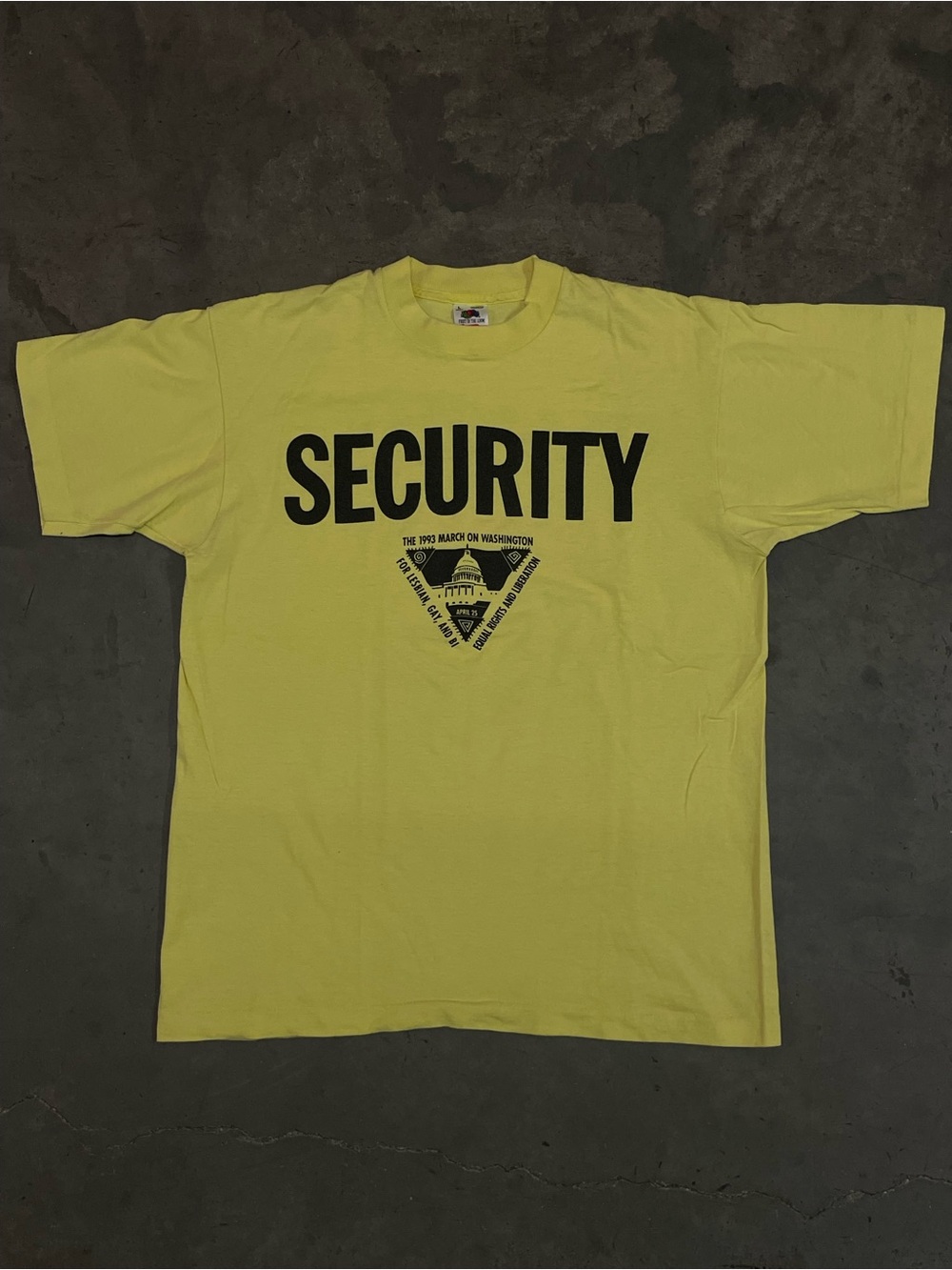 Vintage The 1993 March on Washington Security LGBTQ Pride T-shirt